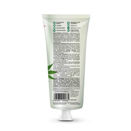 Botanic Help, zmiękczająco-regenerujący krem do stóp z olejem konopnym, 100 ml: ceny i cechy