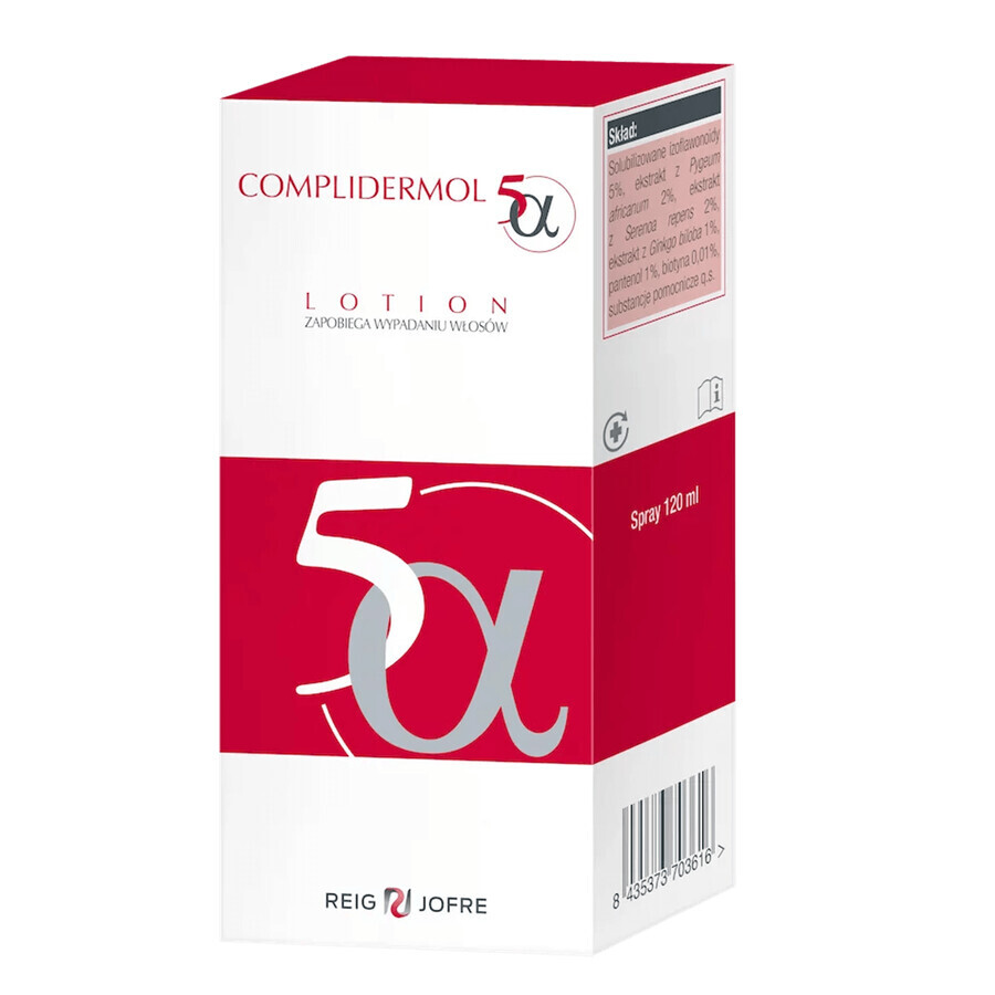 Complidermol 5 alfa, loción capilar, 120 ml