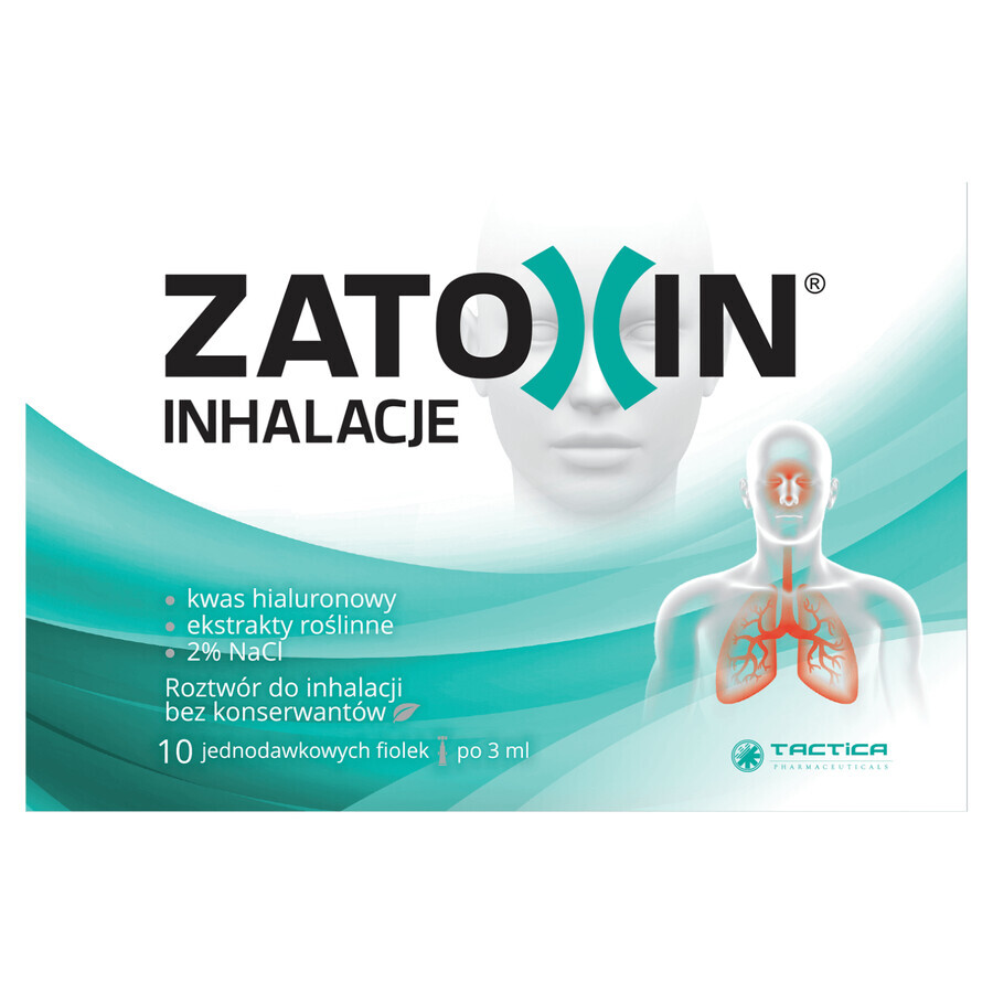 Zatoxin Inhalations, solución para inhalación, 3 ml x 10 ampollas