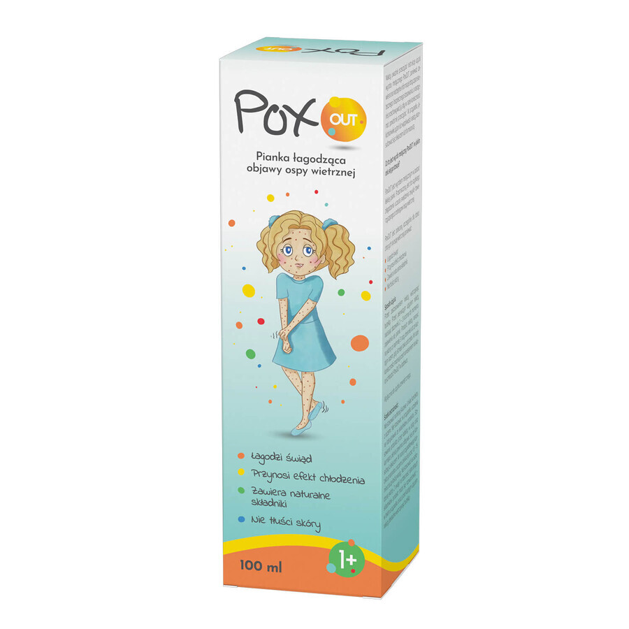 PoxOUT, mousse pour soulager les symptômes de la varicelle, 100 ml