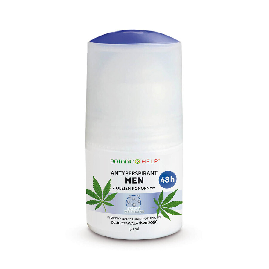 Botanic Help Men, antiperspirant roll-on 48h with hemp oil, 50 ml