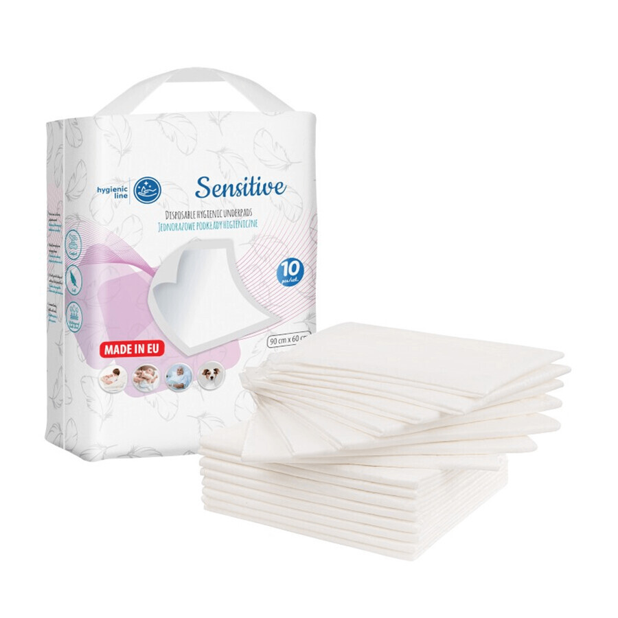 AKUKU Sensitive, disposable sanitary pads, 60 x 90 cm, 10 pieces