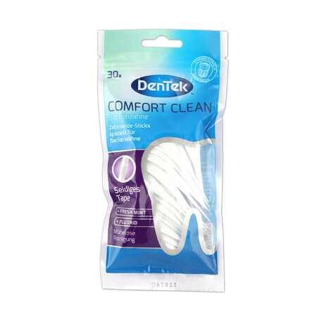 DenTek Comfort Clean, palillos con hilo dental, 30 piezas