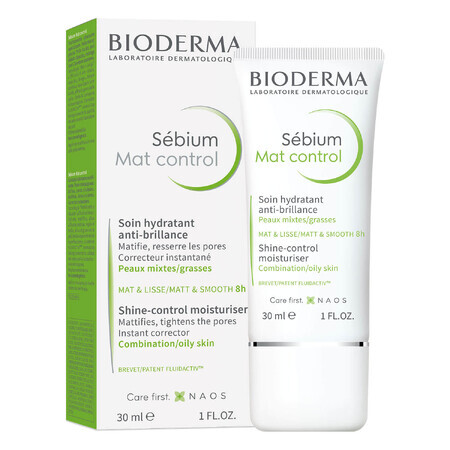 Bioderma Sebium Mat Control, crema hidratante matificante para pieles grasas y mixtas, 30 ml