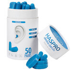 Haspro Tube, Earplugs, Blue, 100 pcs