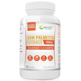 Wish Extracto de Saw Palmetto 600 mg, Saw Palmetto, 60 cápsulas