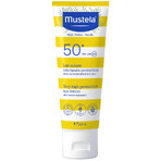 Mustela Sun Bebe Enfant-Famille, leche solar cara y cuerpo, FPS 50+, 40 ml ENVASE DEFECTUADO