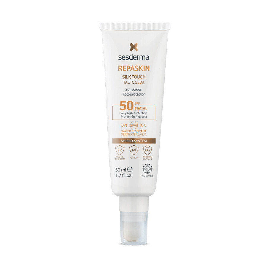 Sesderma Repaskin Silk Touch, sun protection for the face, SPF 50, 50 ml