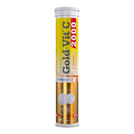 Olimp Gold-Vit C 2000, sabor limón, 20 comprimidos efervescentes