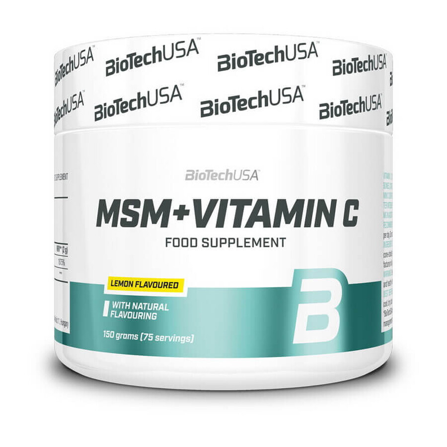 MSM + Vitamina C, 150 g, Biotech USA