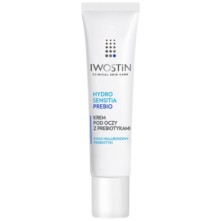 Iwostin Hydro Sensitia Prebio, crema de ojos con prebióticos, piel sensible, 15 ml