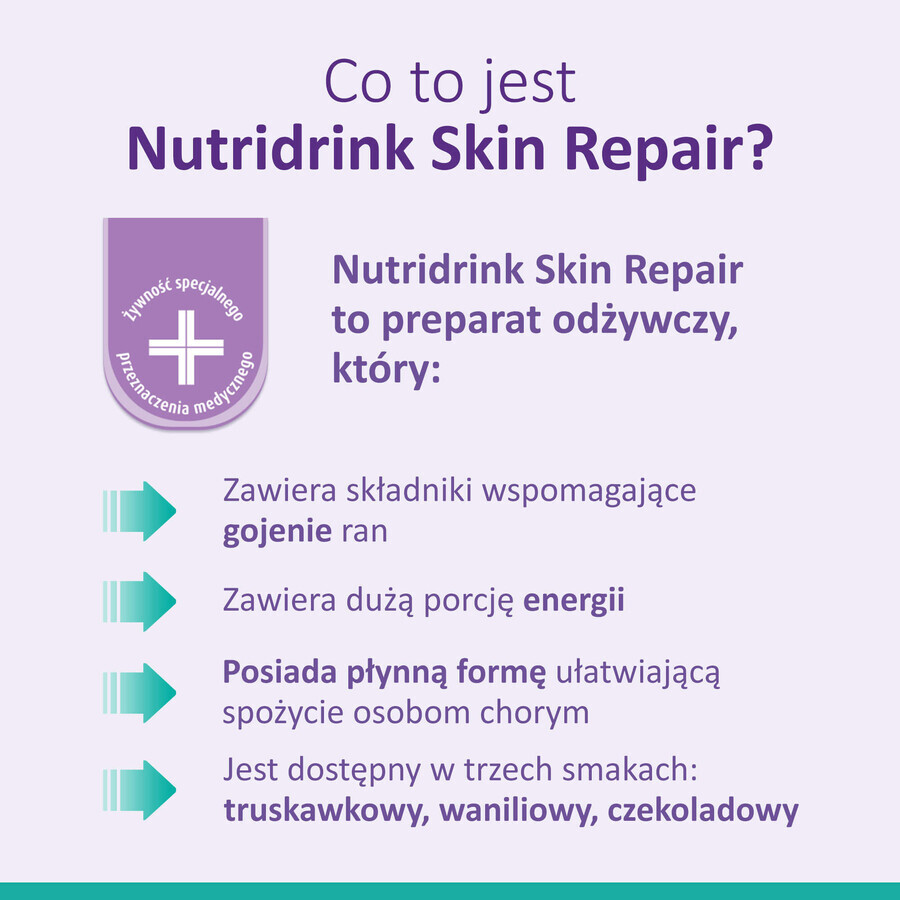 Nutridrink Skin Repair, sabor fresa, 4 x 200 ml