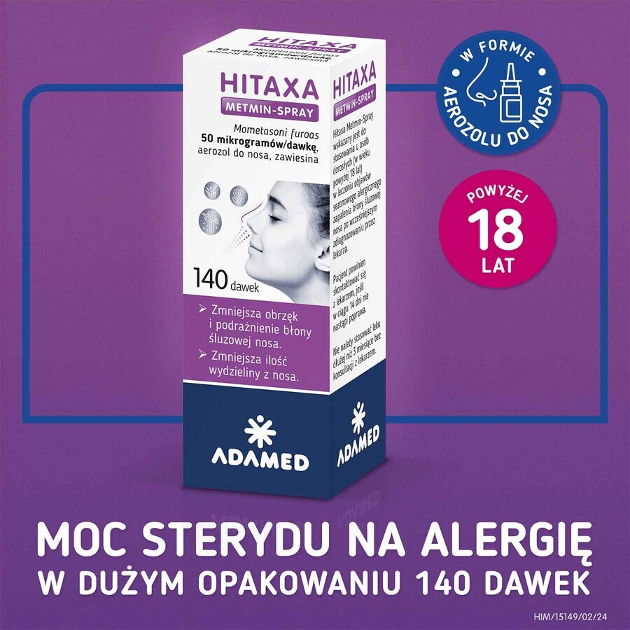 Hitaxa Metmin-Spray 50 µg/dosis, spray nasal, suspensión, 140 dosis