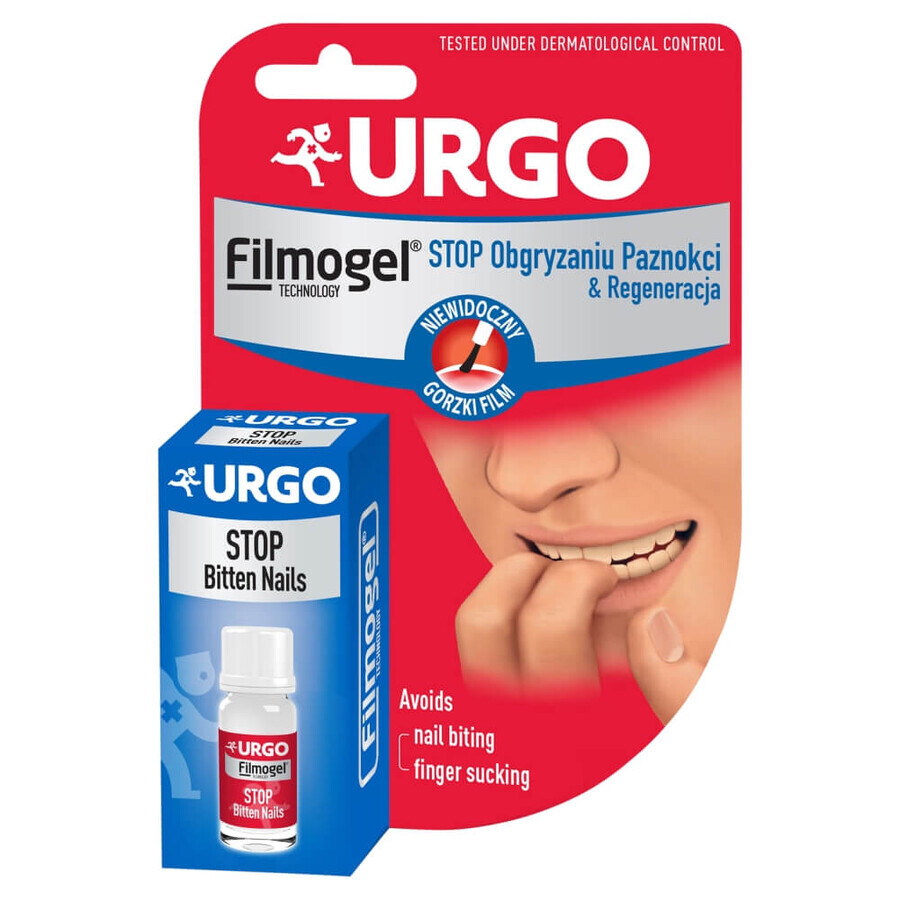 Urgo Filmogel Stop Nail Biting &amp; Regeneration, flüssiges Nagelpflaster, 9 ml