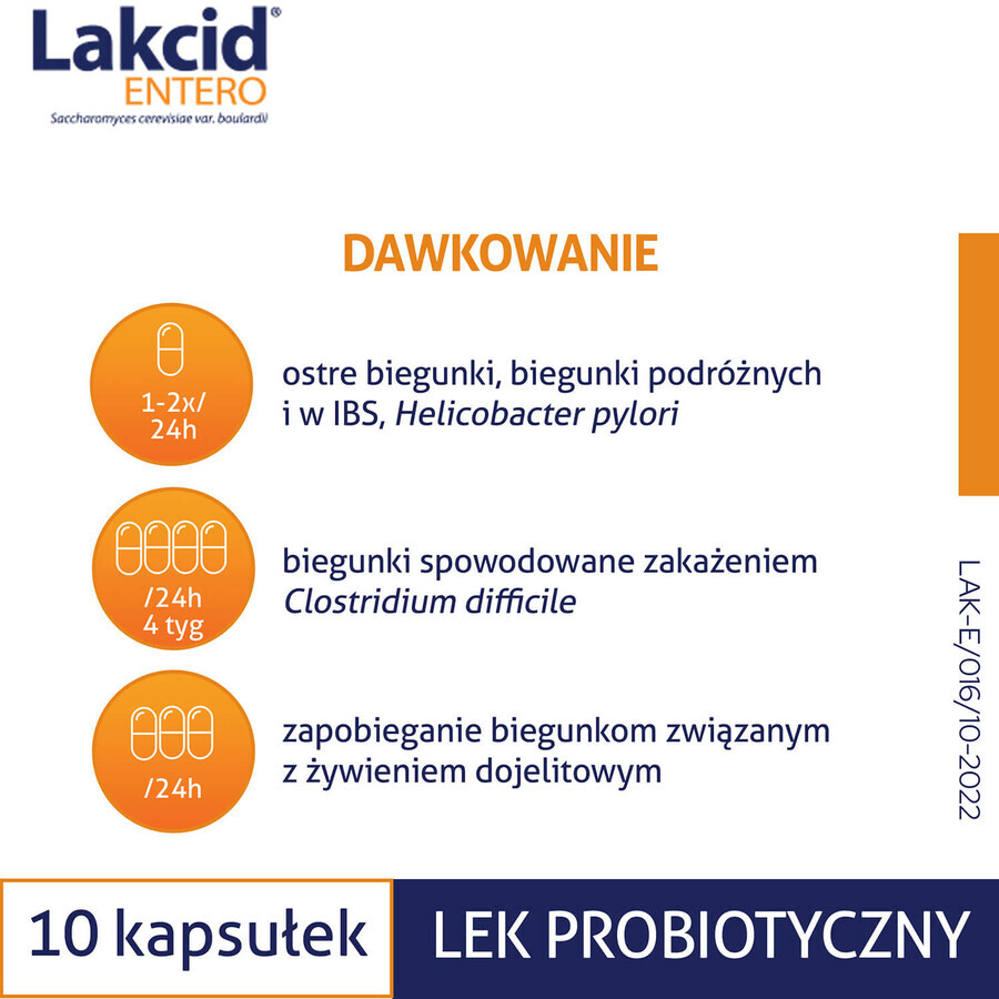 Lakcid Entero 250 mg, 10 cápsulas