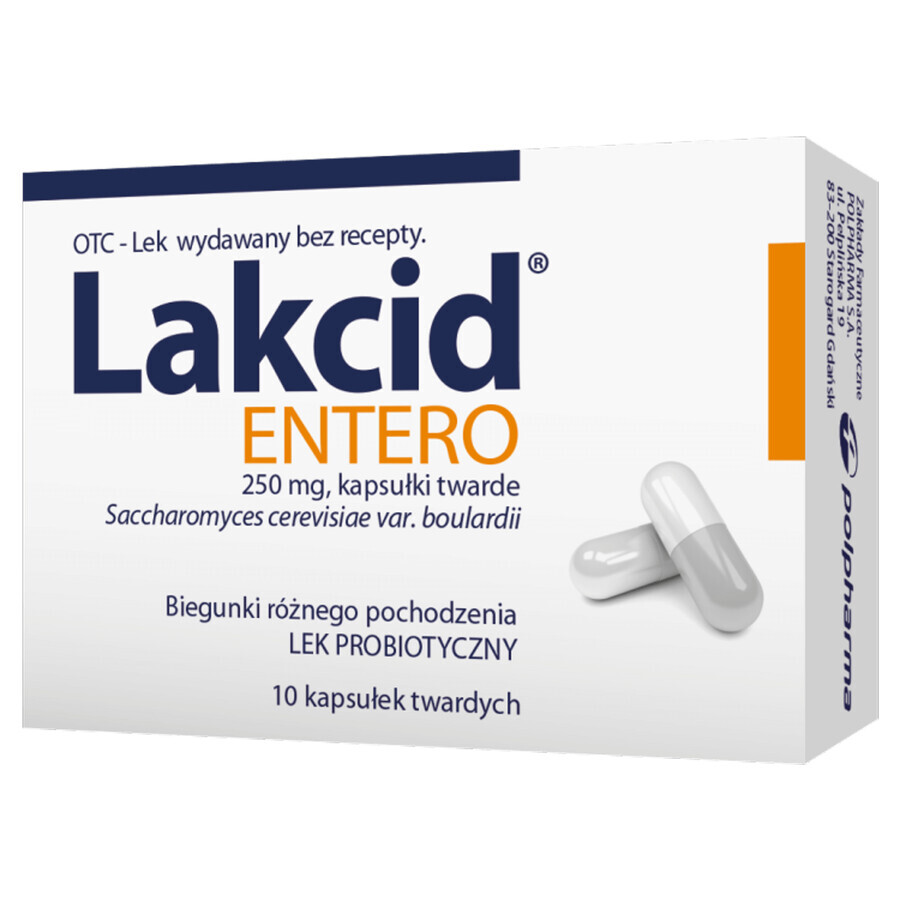 Lakcid Entero 250 mg, 10 cápsulas