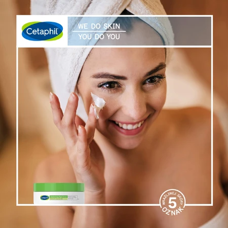 Cetaphil, crema idratante per il viso con acido ialuronico, crema notte, 48 ml