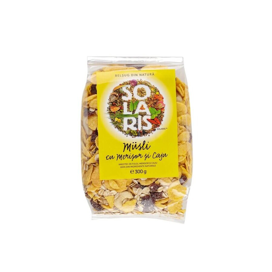 Musli con cerezas y anacardos, 300 g, Solaris