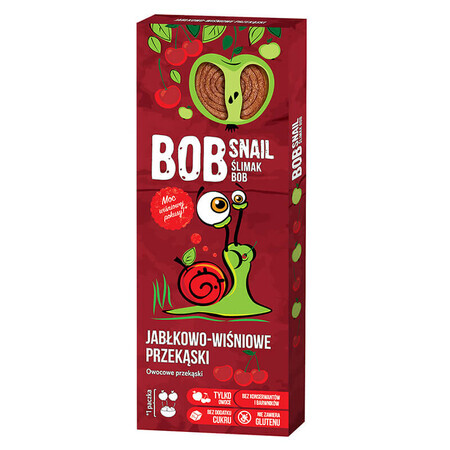 Bob Snail Roll Snacks with fruit, apple, cherry, 30 g