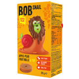 Bob Snail Eat &amp; Play Gustare de fructe, măr, pară, 20 g + jucărie