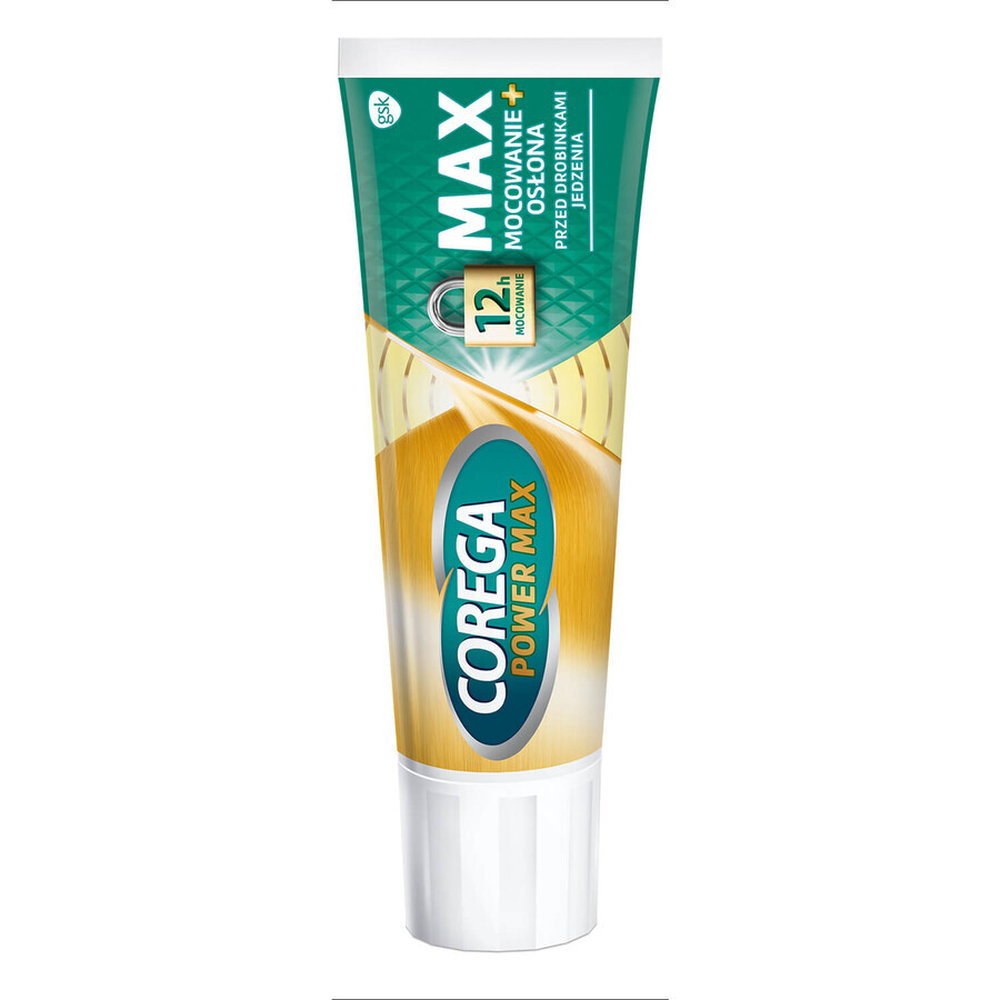 Corega Power Max Fixation + Cover, fixation cream for dentures, mint, 40 g