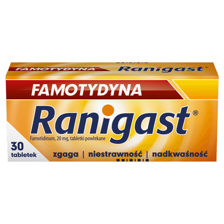 Famotidin Ranigast 20 mg, 30 Filmtabletten