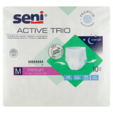 Seni Active Trio, calzoncillos absorbentes flexibles, Mediano, 80-110 cm, 10 piezas