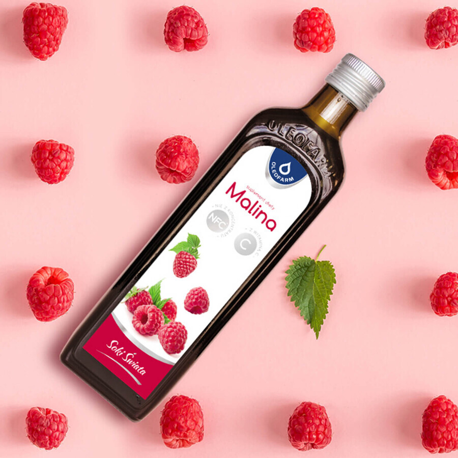 Oleofarm Juices from the world Raspberry with vitamin C, 490 ml