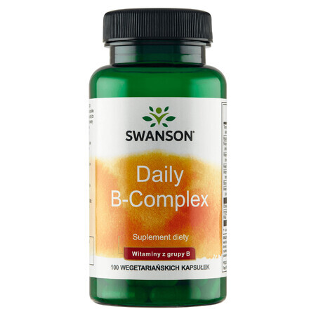 Swanson Daily B-Complex, Vitamine B, 100 capsule vegetariene