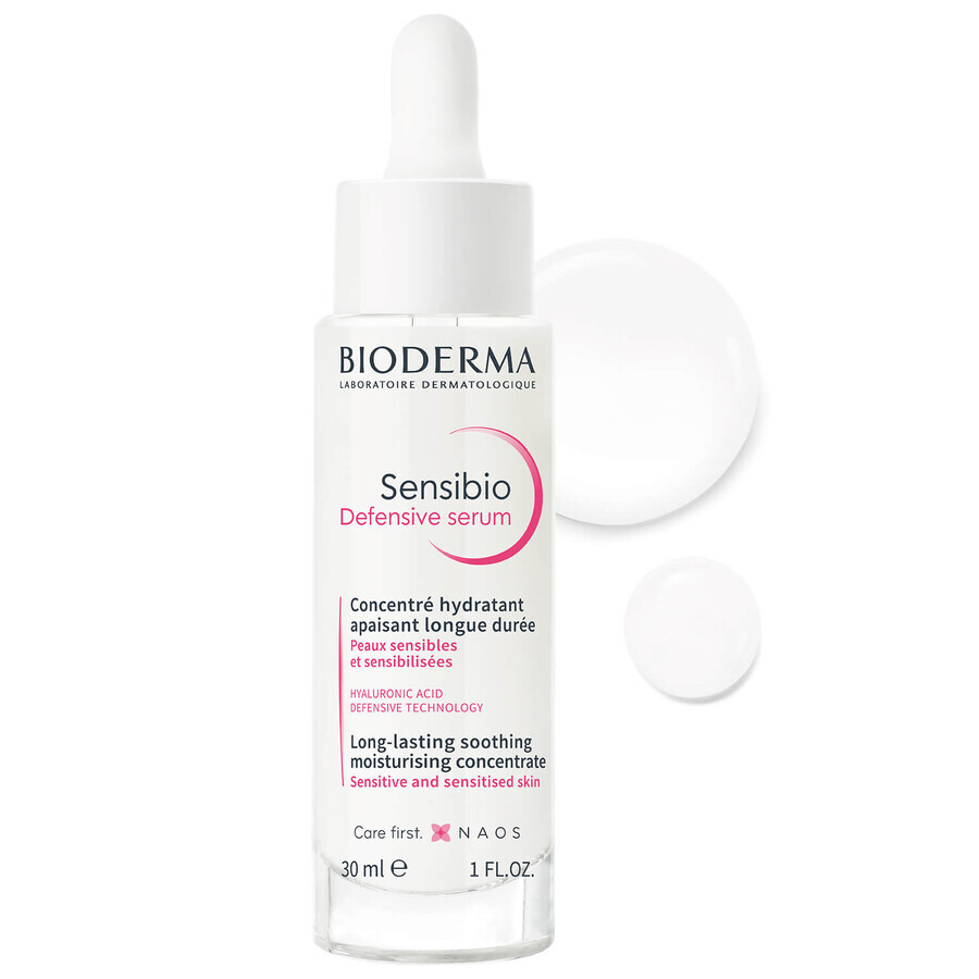 Bioderma Sensibio Defensive, beruhigendes Feuchtigkeitsserum für das Gesicht, empfindliche Haut, 30 ml