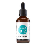 Viridian Liquid B12, vitamina B12 100 µg, gotas, 50 ml