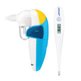 Novama Kids Pingo kit, electric nasal aspirator with songs + Flexo, electronic thermometer with flexible tip