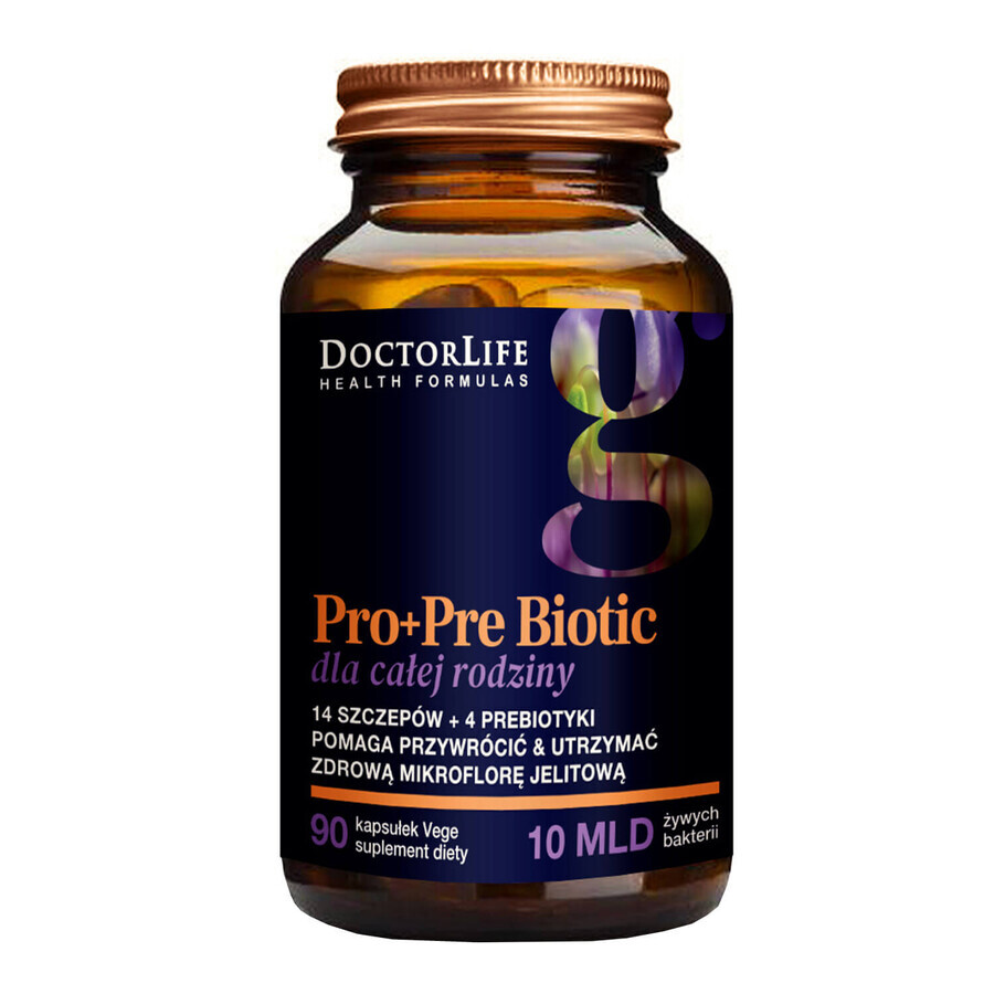 Doctor Life Pro+Pre Biotic für die ganze Familie, 90 Vegikapseln