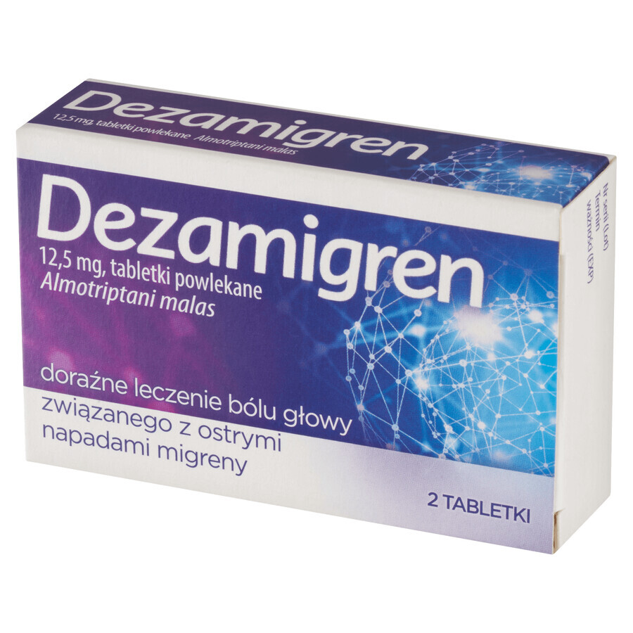 Dezamigren 12,5 mg, 2 comprimidos recubiertos con película