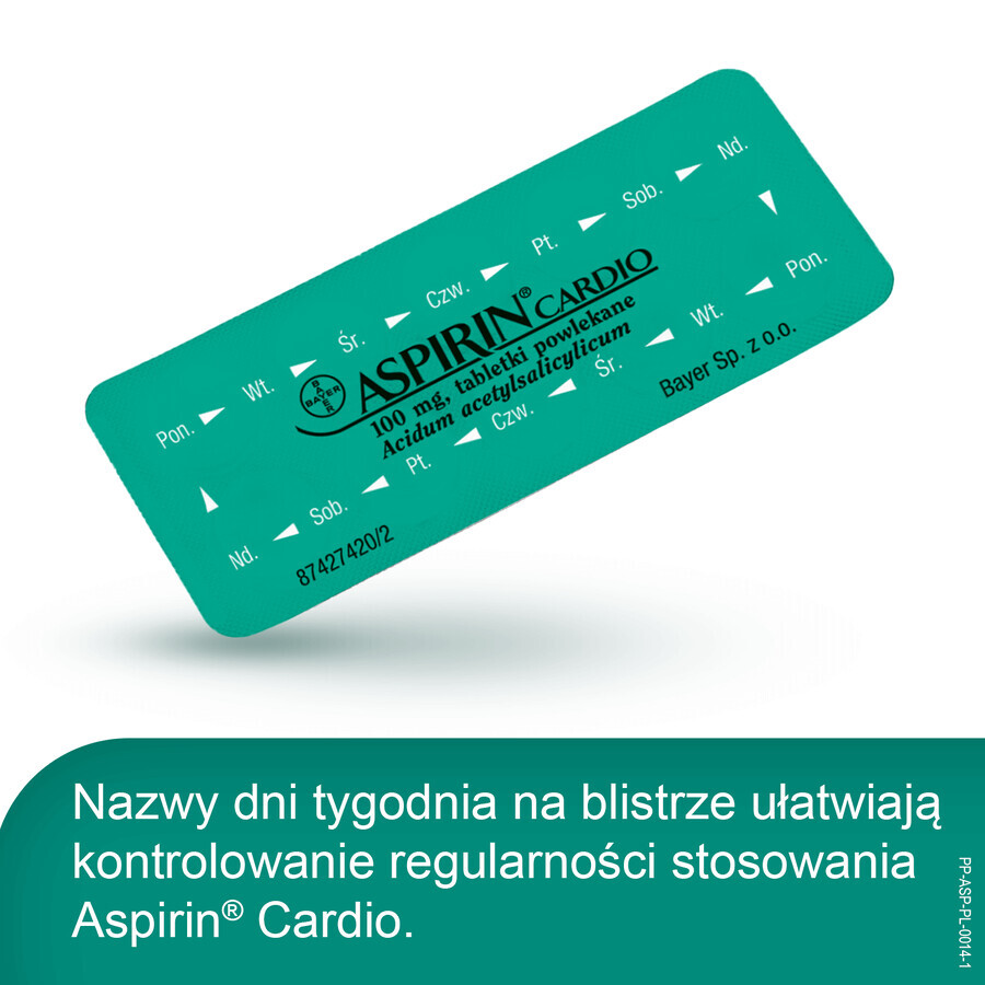 Aspirine Cardio 100 mg, 56 filmomhulde tabletten