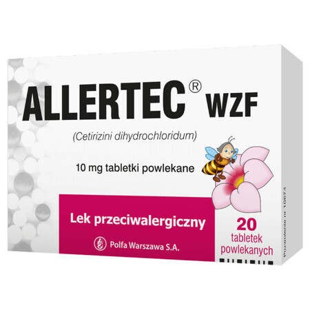 Allertec WZF 10 mg, 20 comprimate filmate