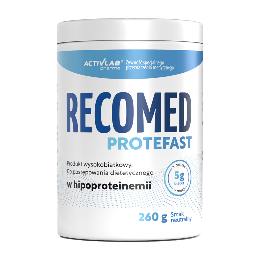 Activlab Pharma RecoMed Protefast, preparazione nutrizionale, gusto neutro, 260 g