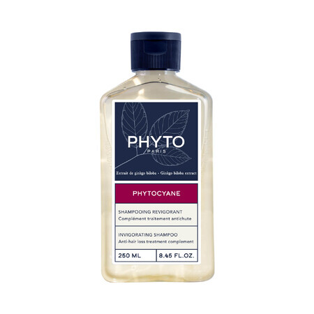 Phyto Phytocyane, champú revitalizante contra la caída del cabello, para mujer, 250 ml