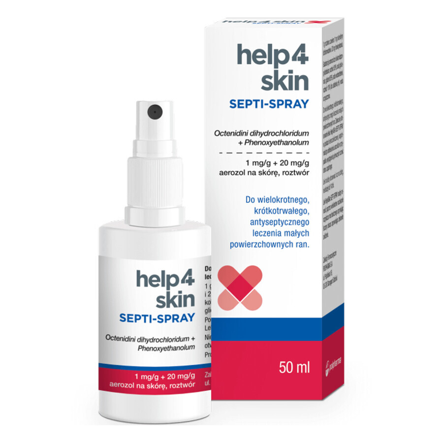 Help4Skin Septi-Spray 1 mg + 20 mg/g, skin spray, 50 ml