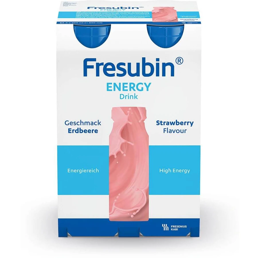Fresubin Energy Drink strawberry flavored , 4x200 ml, Fresenius Kabi