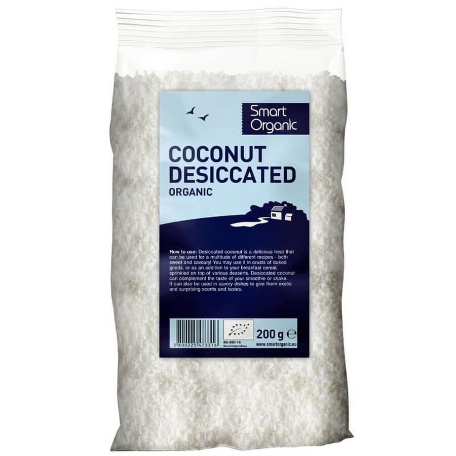 Coco molido ecológico, 200 g, Dragon Superfoods