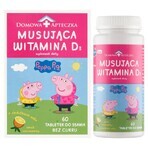 Vitamina D3 efervescente Peppa Pig, a partir de 3 años, sabor piña, 60 pastillas