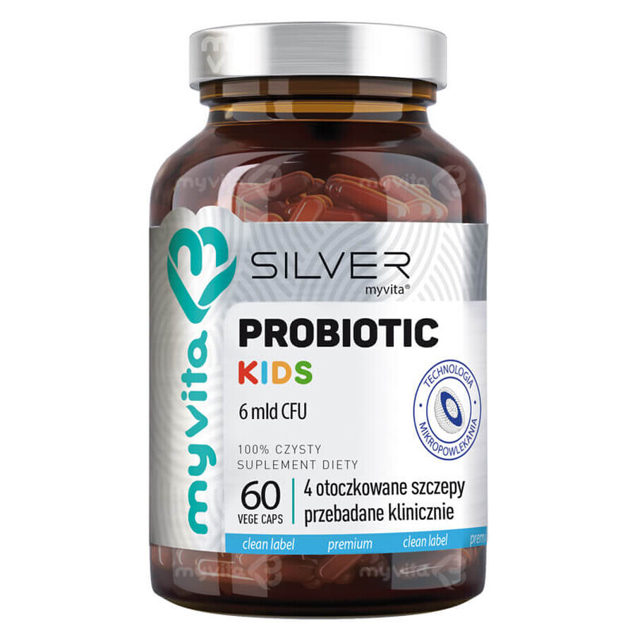 MyVita Silver Probiotic Kids, from 1 year, 60 capsules