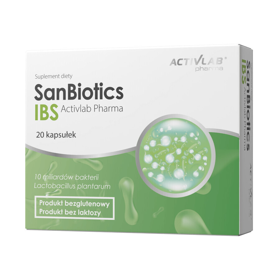 Activlab Pharma SanBiotics IBS, 20 cápsulas ENVASE DESTRUIDO