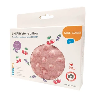 BabyOno, bolsa de agua caliente con semillas de cereza, Cereza, rosa, 1 unidad