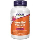 Now Foods Inositol, inositol 500 mg, 100 cápsulas vegetales