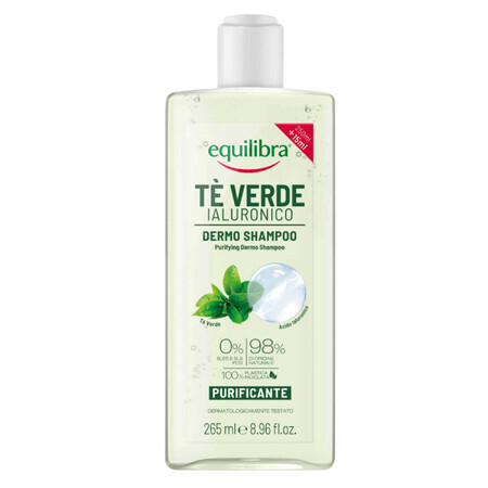 Equilibra Dermo, șampon de curățare, ceai verde și acid hialuronic, 265 ml