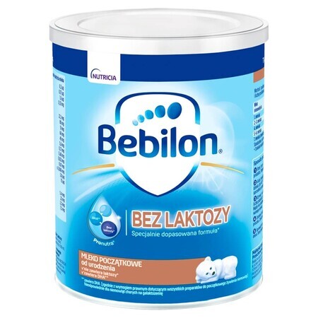 Bebilon Leche infantil sin lactosa, desde el nacimiento, 400 g