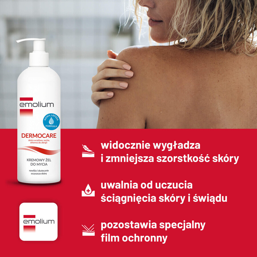 Emolium Dermocare Set, feuchtigkeitsspendendes Waschöl, ab 3 Monaten, 400 ml + cremiges Waschgel, ab 1 Monat, 400 ml