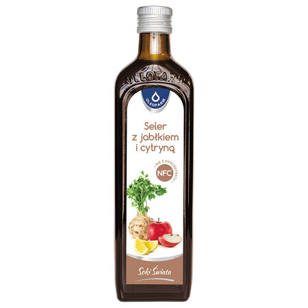 Oleofarm Jus du monde Céleri avec pomme et citron, 100% jus de fruits, 490 ml